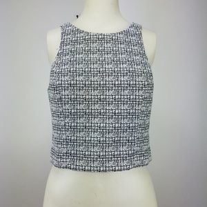Express Tweed Cropped Woven Tank